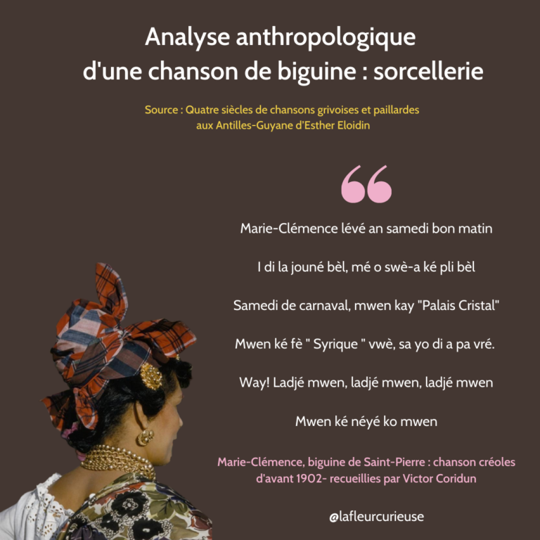 Analyse anthropologique d'une chanson de biguine _ sorcellerie