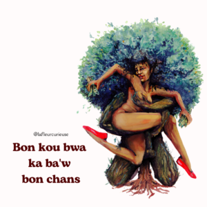 Lè an koké anba bwa ka ba’w bon chans