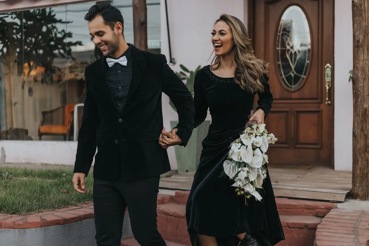 robe de mariée couleur noire